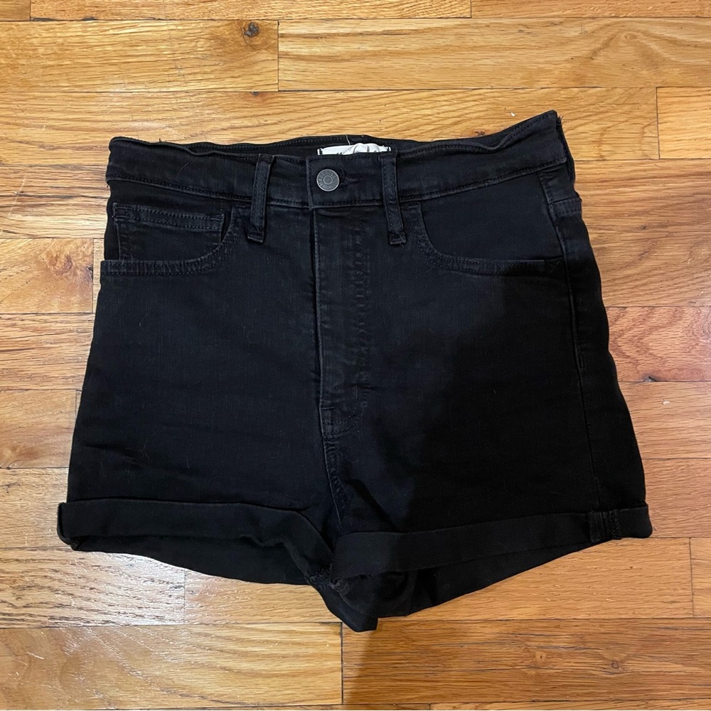 Madewell Black High Waisted Denim Shorts